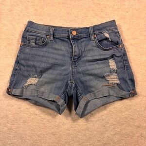 Soho New York & Company Women's Size 0 Distressed Cuffed Denim‎ Shorts
